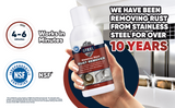 Stainless Steel Cleaner & Rust Remover - Works in Minutes - Our Rust Remover is the Secret to a Stainless Steel That Looks Like it Just Came Out of the Factory!
