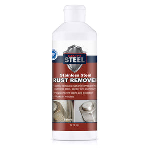 Stainless Steel Cleaner & Rust Remover - Works in Minutes - Our Rust Remover is the Secret to a Stainless Steel That Looks Like it Just Came Out of the Factory!